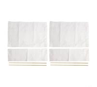 Juego de 2 fundas de asiento de silla elegantes para directores, incluye accesorios de varita para un uso mejorado (blanco)