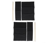 Juego de 2 fundas de asiento de silla elegantes para directores, incluye accesorios de varita para un uso mejorado (color negro)