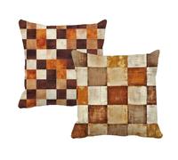 Juego de 2 Fundas de Cojín 30x30 Lino Beige Retro, Fundas Almohada Decorativas para Sofá Cama Salón, Doble Cara Estampado con Cremallera Invisible, Decoración Hogar Moderno, Regalo para Mujer, -#b202s