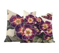 Juego de 2 Fundas de Cojín 35x35 Terciopelo Púrpura claro Flor,Fundas Almohada Decorativas para Sofá Cama Salón,Doble Cara Estampado con Cremallera Invisible,Decoración Hogar Moderno Regalo,-#b168s