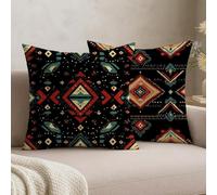 Juego de 2 Fundas de Cojín 40x40 Terciopelo Marina de guerra Bohemia,Fundas Almohada Decorativas para Sofá Salón,Doble Cara Estampado con Cremallera Invisible,Decoración Hogar Moderno Regalo,-#b876s