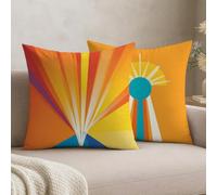 Juego de 2 Fundas de Cojín 40x40 Terciopelo Naranja Simple, Fundas Almohada Decorativas para Sofá Cama Salón, Doble Cara Estampado con Cremallera Invisible, Decoración Hogar Moderno Regalo, -#b1916s