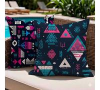 Juego de 2 Fundas de Cojín 50x50 Lino Marina de guerra Simple,Fundas Almohada Decorativas para Sofá Cama Salón,Doble Cara Estampado con Cremallera Invisible,Decoración Hogar Moderno Regalo,-#b1422s