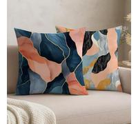 Juego de 2 Fundas de Cojín 60x60 Terciopelo Marina de guerra Rosa oscuro,Fundas Almohada Decorativas para Sofá Salón,Doble Cara Estampado con Cremallera Invisible,Decoración Hogar Moderno,-#b762s