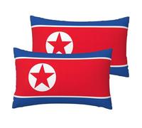 Juego de 2 fundas de cojín con diseño de bandera de Corea, muy suaves, de calidad, cómodas, lavables a máquina