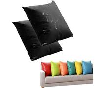 Juego de 2 Fundas de Cojín Exterior Impermeables Tejido Poliéster Canvas Anti-UV Resistente a Manchas e Intemperie Cremallera Oculta Jardín Terraza Balcón Sofá(Black,70x70cm Pack of 2)