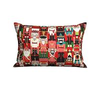 Juego De 2 Fundas De Cojín Navidad Cascanueces Dulce Rojo Oscuro Fundas De Almohada para Coche Funda De Almohada del Sofá Modernas Almohada Caso, para Sofá, Dormitorio, 60x40cm