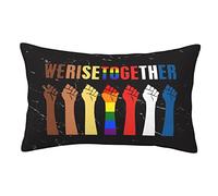 Juego De 2 Fundas De Cojín Nos Levantamos Juntos Igualdad Social Fundas De Cojín Modernas Decoración Almohada Caso para Coche, para Cama, Muebles, Dormitorio, 40x60cm