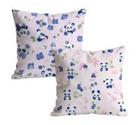 Juego de 2 Fundas de Cojines 45x45cm, Animal Rosa Funda de Almohada del Sofá Decorativas in Lino, Doux respirant Lavable, Fundas Cojines Sofa Cuadrada, para Interior Hogar Decorativas Regalo t9n-255