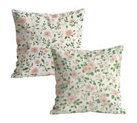 Juego de 2 Fundas de Cojines 50x50cm, Rural Rosa Funda de Almohada del Sofá Decorativas in Terciopelo, Doux respirant, Fundas Cojines Sofa Cuadrada, para Interior Hogar Decorativas Regalo t9n-260