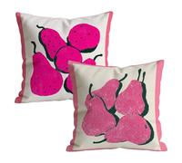 Juego de 2 Fundas de Cojines 60x60cm, Rosa Beige Funda de Almohada del Sofá Decorativas in Terciopelo, Doux respirant, Fundas Cojines Sofa Cuadrada, para Interior Hogar Decorativas Regalo t9n-215