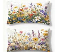 Juego de 2 Fundas de Cojines Color Funda Cojin 30x50cm Rectángulo Cojines Flor,2025 Nuevo Terciopelo con Cremallera Oculta Funda Almohada para Sofá Cama Sala de Estar Invierno Hogar Decoracion O-801U