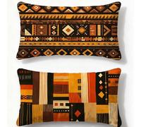 Juego de 2 Fundas de Cojines Color Naranja Funda Cojin 60x90cm Rectángulo Cojines Europa del Norte,2025 Nuevo Terciopelo con Cremallera Oculta Funda Almohada para Sofá Sala de Estar Decoracion O-809U