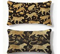 Juego de 2 Fundas de Cojines Naranja Quemado Funda Cojin 50x70cm Rectángulo Cojines Animal,2025 Nuevo Terciopelo con Cremallera Oculta Funda Almohada para Sofá Cama Sala de Estar Decoracion O-1141U