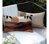 Juego de 2 Fundas de Cojines Rectangulares 20x40, Funda Cojin Óxido Funda Almohada, Exterior Impermeable Cogines Sofá Montaña, con Cremallera Oculta, Decoração Sala Exterior Jardín Coche Y2-234