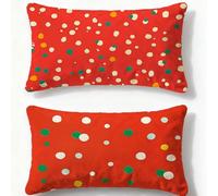 Juego de 2 Fundas de Cojines Rojo Funda Cojin 60x90cm Rectángulo Cojines Europa del Norte,2025 Nuevo Terciopelo con Cremallera Oculta Funda Almohada para Sofá Sala de Estar Invierno Decoracion O-763U