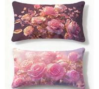 Juego de 2 Fundas de Cojines Rosa Funda Cojin 60x80cm Rectángulo Cojines Rosa,2025 Nuevo Terciopelo con Cremallera Oculta Funda Almohada para Sofá Cama Sala de Estar Invierno Hogar Decoracion O-755U