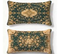 Juego de 2 Fundas de Cojines Verde Funda Cojin 60x90cm Rectángulo Cojines Mandala,2025 Nuevo Terciopelo con Cremallera Oculta Funda Almohada para Sofá Sala de Estar Invierno Hogar Decoracion O-771U