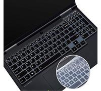 Juego de 2 fundas de silicona para teclado Lenovo Legion 5 Series Legion 5 5i 5p 5pi de 15.6 pulgadas y 17.3 pulgadas, Lenovo Legion 3i 7i para juegos (negro + transparente)