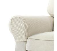 Juego de 2 fundas elásticas for reposabrazos de silla, fundas universales for reposabrazos de sofá, for decoración del hogar y sala de estar Fundas Protectoras Para Reposabrazos De Sofá(Beige)