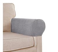 Juego de 2 fundas elásticas para reposabrazos de sofá, jacquard, de elastano, para sillas y sofás, fundas antideslizantes para reposabrazos de sofá con adhesivo, protector de reposabrazos para sofá