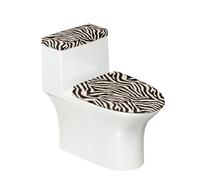 Juego de 2 fundas para asiento de inodoro con diseño de gato, tapa ovalada redonda y fundas para tanque para baño, diseño de animales