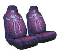 Juego de 2 Fundas para Asientos Delanteros de Coche con diseño de Astronauta, Accesorios para Coche, Protectores universales para sedanes, SUV y camionetas.
