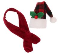 Juego de 2 fundas para botellas de vino, gorros y bufandas, elegantes decoraciones para botellas de vino, accesorios para fiestas navideñas.