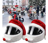 Juego de 2 fundas para casco de moto con gorro de Navidad, funda para casco personalizada con diseño de Santa Claus, funda protectora completa para casco (no incluye el casco)