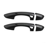 Juego de 2 fundas para manija de puerta Mustang 2015 2022, impresión exterior de fibra de carbono con piezas de repuesto ABS resistentes a la corrosión