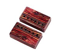 Juego de 2 fundas para pastilla de puente de cuello con estampado de grano de madera roja de 50/52 mm, espacio entre varillas para accesorios de piezas de guitarra eléctrica