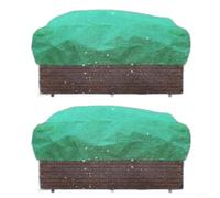 Juego de 2 fundas para plantas de invierno con cordón ajustable que protege las plantas de las heladas y el frío, tela no tejida para macetas cuadradas de 126 x 61 x 50 cm (verde)