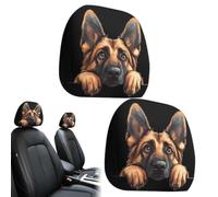 Juego de 2 fundas para reposacabezas de coche, universales, lavables, divertidas, perros