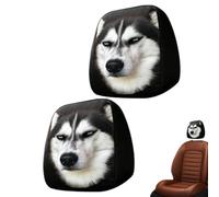Juego de 2 fundas para reposacabezas, universales, lavables, divertidas, accesorios para coche