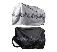 Juego de 2 fundas protectoras para bicicleta, impermeable, antipolvo y solar, para coche eléctrico, apto para bicicleta de montaña, coches eléctricos (gris, negro)