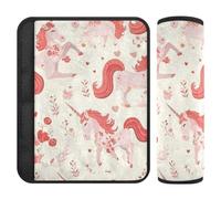 Juego de 2 fundas suaves para cinturón de seguridad de automóvil, para adultos, niños, S, yegua encantada, patrón repetido de rubor