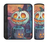 Juego de 2 fundas transpirables para cinturón de seguridad de coche, para mochila, correa de hombro, para mujeres, hombres, niños, M, póster de fiesta de Halloween