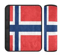 Juego de 2 fundas transpirables para cinturón de seguridad para niños, para adultos, jóvenes, niños, S, bandera nacional de Noruega, conceptos de negocios perfectos