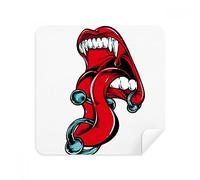 Juego de 2 gafas de limpieza de tela de ante para limpiar la lengua, color rojo