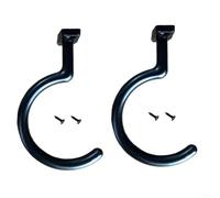 Juego de 2 ganchos de hierro para mesa de billar con tornillos para sujetar el estante triangular y el puente de forma segura debajo o junto a la mesa (negro)