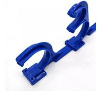 Juego de 2 ganchos de pared para postes de piscina, ganchos de plástico resistentes al óxido para postes telescópicos, para desnatadores de hojas, cepillos y herramientas de jardín, ahorro de espacio