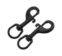 Juego de 2 ganchos giratorios de acero inoxidable 316 con rotación de 360 grados, adecuados para buceo, correas de mascotas, camping y más (90 mm)