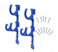 Juego de 2 ganchos para postes de piscina, resistentes al óxido para postes telescópicos y cepillos, organizador de herramientas de jardín montado en la pared para almacenamiento en patio o patio