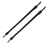 Juego de 2 Gomas tensoras Planas con Ganchos, Goma tensora Corta con Ganchos de plástico (Evita arañazos), Correa de sujeción, Correa de Equipaje, Ganchos giratorios (2 x 200 cm)