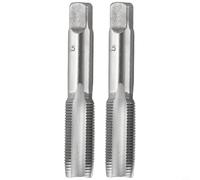 Juego de 2 grifos de mano métricos HSS para mano derecha recta estriada para acero, aluminio, cobre, 12 mm, 14 mm, 16 mm, 18 mm, 20 mm (M18 x 1,5 mm)