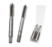 Juego de 2 grifos de tornillo HSS, métricos M3-M16 grifos de rosca de flauta recta para acero inoxidable, herramientas manuales para rosca de agujero ciego (M8)