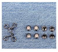 Juego de 2 hebillas cintura ajustables sin clavos, hebilla for pantalones, botón extensor, imperdible, ajuste for jeans, instantáneo(Color-29,1set large size)