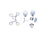 Juego de 2 hebillas cintura ajustables sin clavos, hebilla for pantalones, botón extensor, imperdible, ajuste for jeans, instantáneo(Color-21,1set small size)