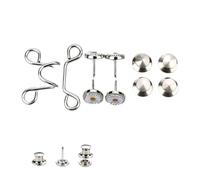 Juego de 2 hebillas cintura ajustables sin clavos, hebilla for pantalones, botón extensor, imperdible, ajuste for jeans, instantáneo(Color 01,1set large size)