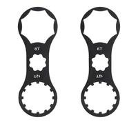Juego de 2 herramientas bloqueo central, central para discos freno, aptas SR Suntour XCR/XCM/XCT/RST MTB, llave quitar e instalar tapas horquilla bicicleta (negro).